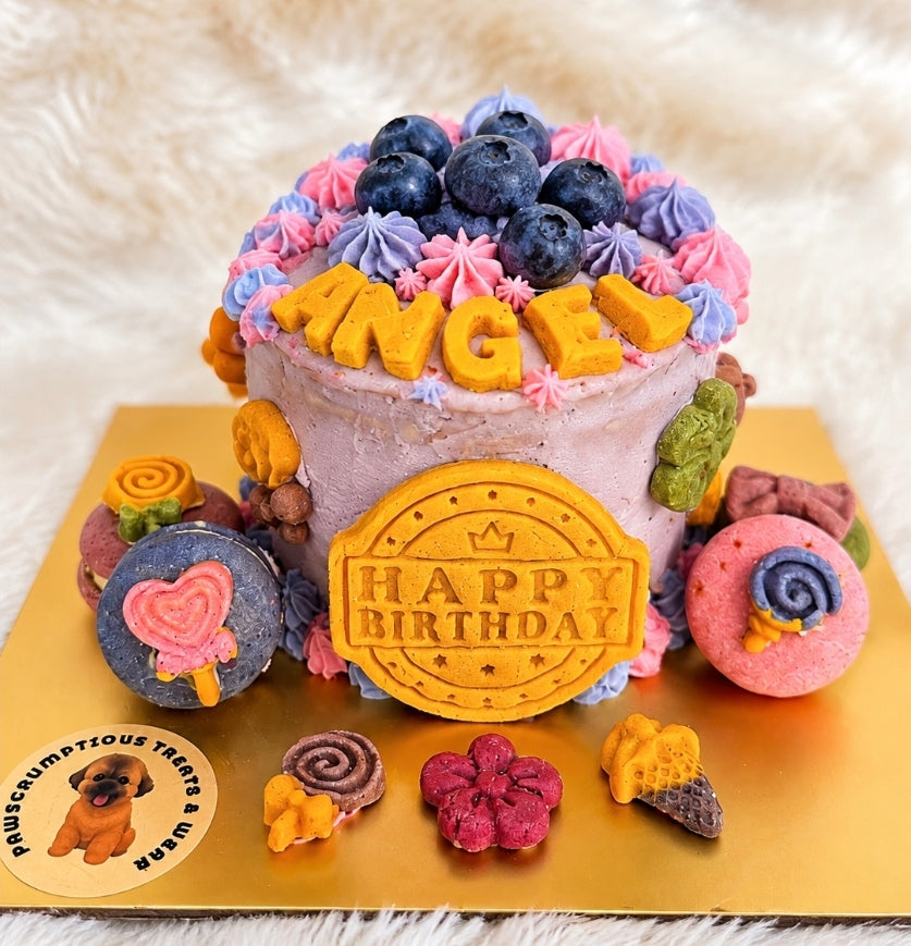 Pawscrumptious Single Layer Barkday Cake